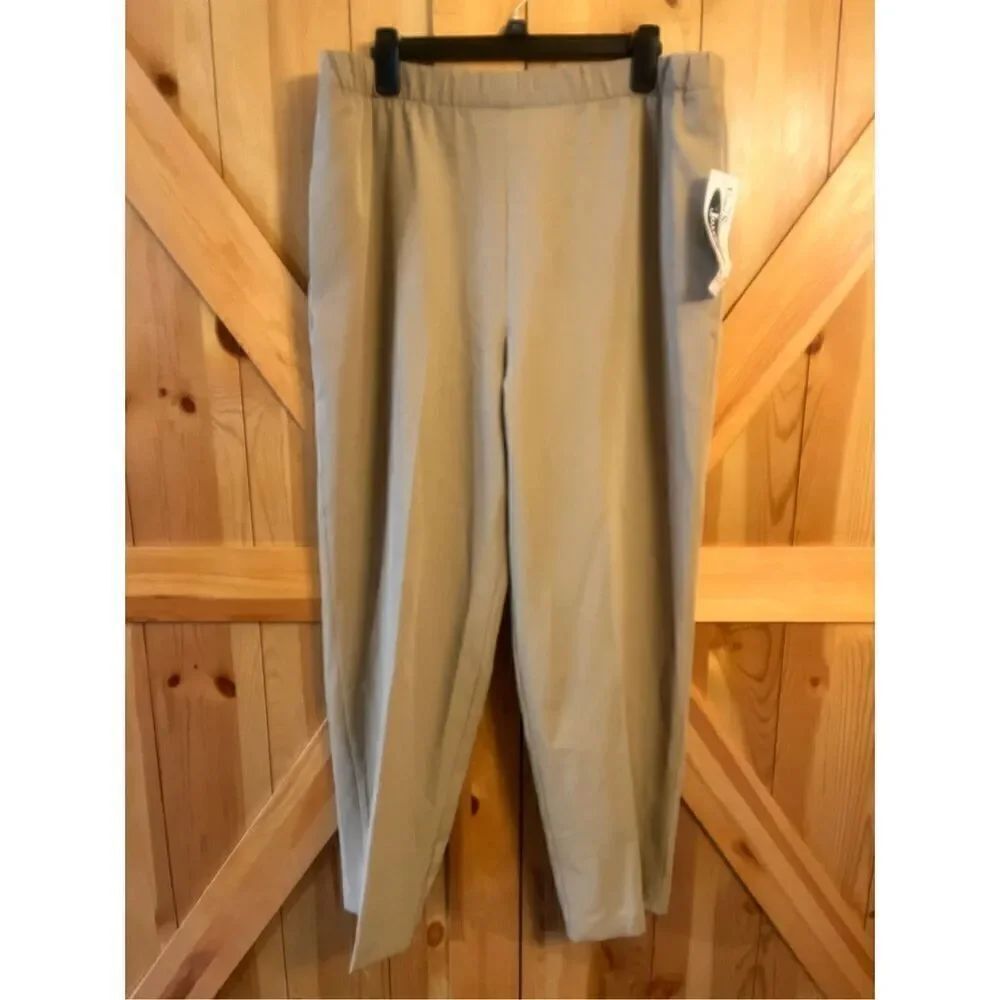 Vintage Joyce Women's Polyester Pants Size 16 Tan NWT (3697)
